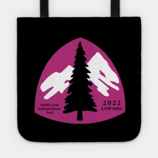 Pacific Crest Trail emblem with 2022 mileage Tote