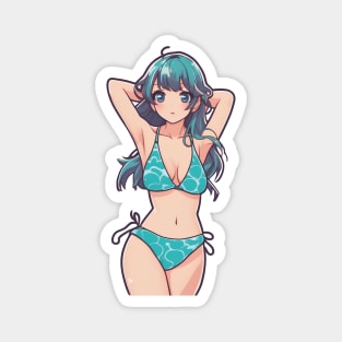 Cute girl in bikini anime Magnet