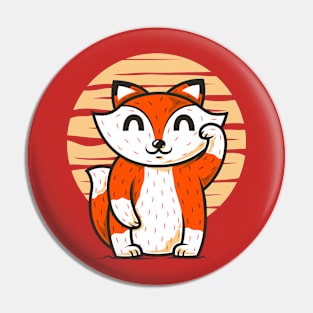 Maneki Fox Pin