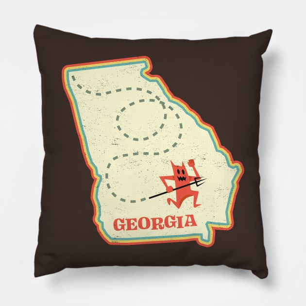 The Devil Went Down To Georgia: Country Music-Inspired Design Pillow by TwistedCharm