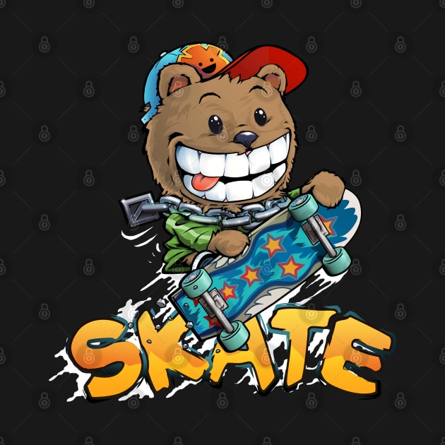 Skater bear by ArtificialPrimate