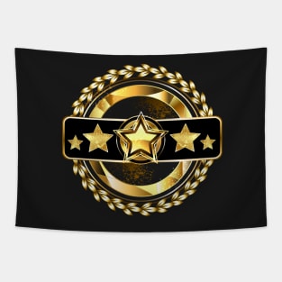 Emblem with Golden Stars Tapestry