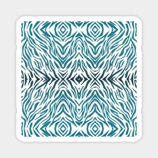 Green Zebra Print Pattern Magnet