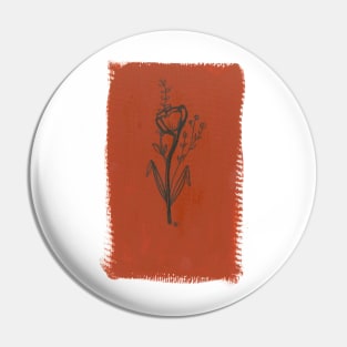 Red Floral Pin