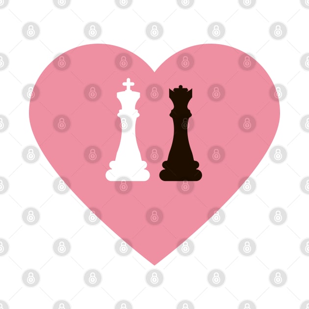 Pink Chess Heart by SlieptsovaArt