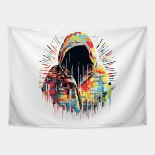 Hacker Game Urbain City Life Mistery Shadow Abstract Tapestry