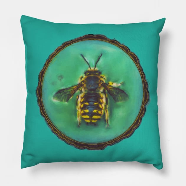 A Framed Bee Pillow by kimberlyjtphotoart