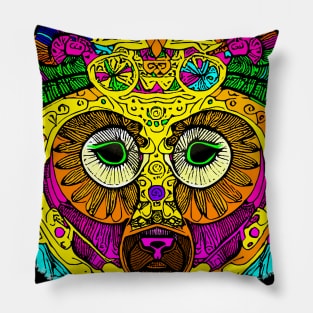 Bear rainbow multicolor abstract Pillow