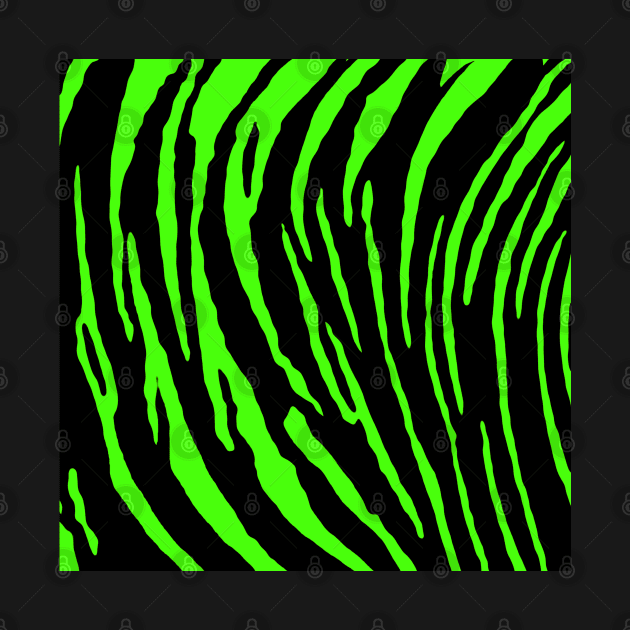 Green Tiger Stripes by BlakCircleGirl