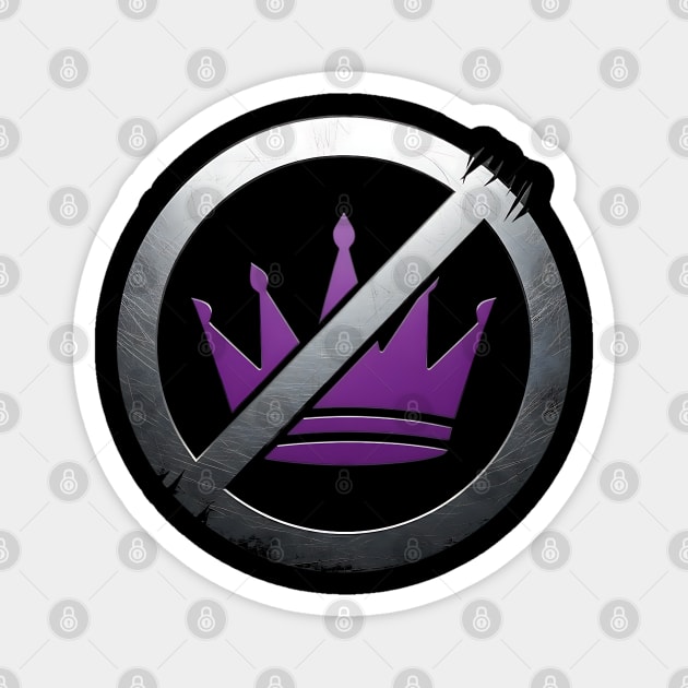 No Kings: Anti-Monarchy & Anti-Establishment Symbol Magnet by UrbanLifeApparel