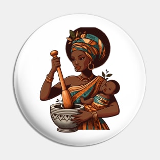 Afrocentric Mother And Baby Pin