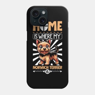 Home is with my Norwich Terrier Phone Case