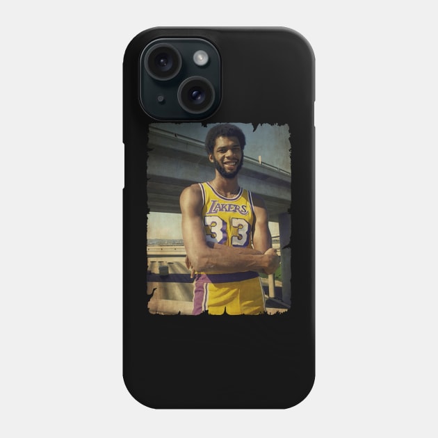 Kareem Abdul Jabbar Vintage Phone Case by Milu Milu