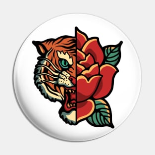 tiger rose tattoo Pin