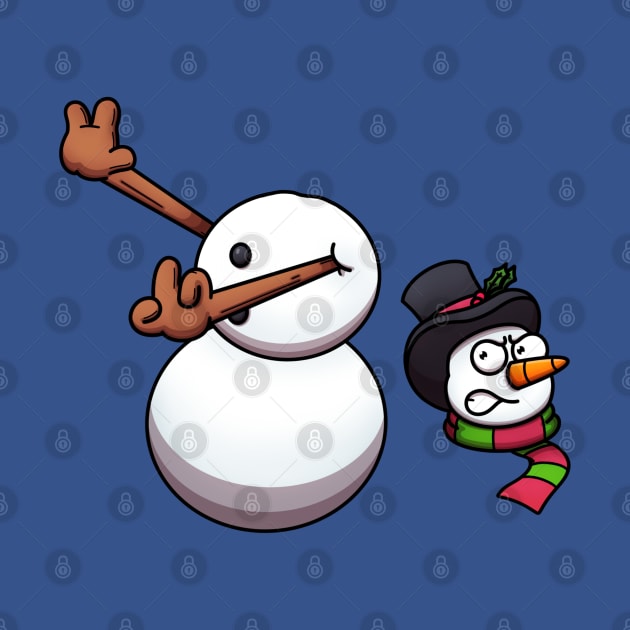 Funny Snowman Lost His Head by TheMaskedTooner