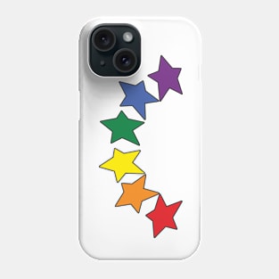 Star Rainbow Pride Graphic Black Line Phone Case