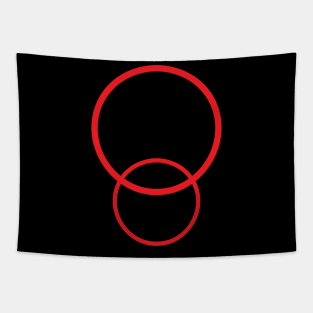 simple catchy design circle Tapestry