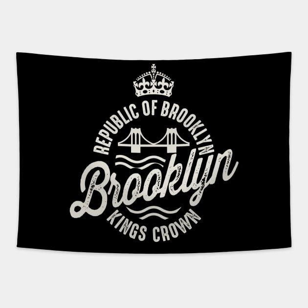 Republic Of Brooklyn Kings Crown Vintage Tapestry by Designkix