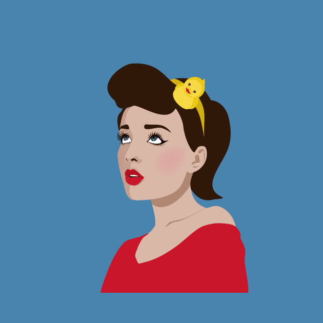 Portrait of a girl in pin up style by Lastdrop