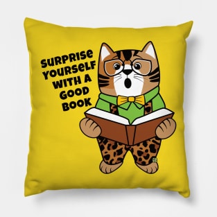 Surprise Yourself with a Good Book Pillow