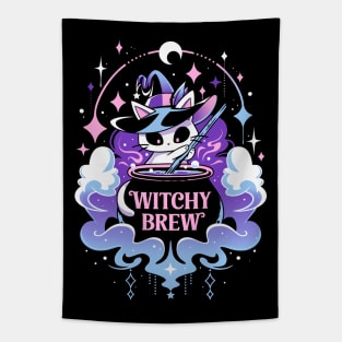 Witchy Cat Potion - Kawaii Magic Tapestry