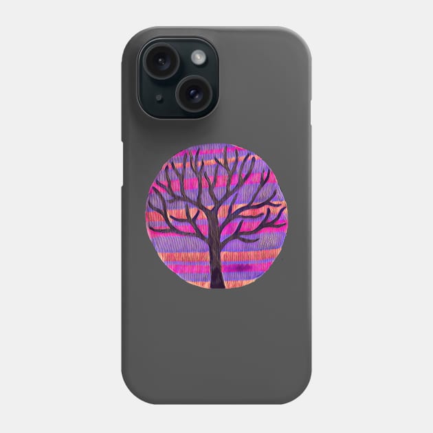 Tree in Pink Wash Phone Case by LuvbuzzArt