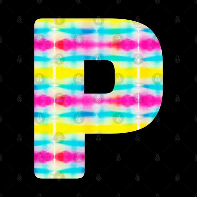 Tie Dye Alphabet P (Uppercase letter p), Letter P by maro_00