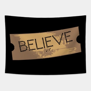 The Polar Express Believe Ticket Tapestry