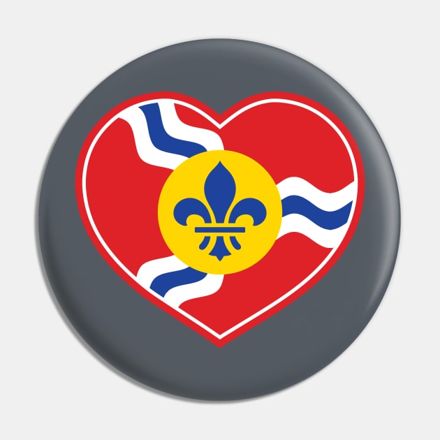 I Heart Saint Louis Pin by BentonParkPrints