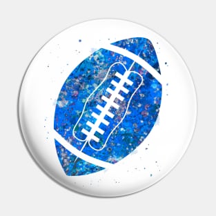 American Football ball blue Pin