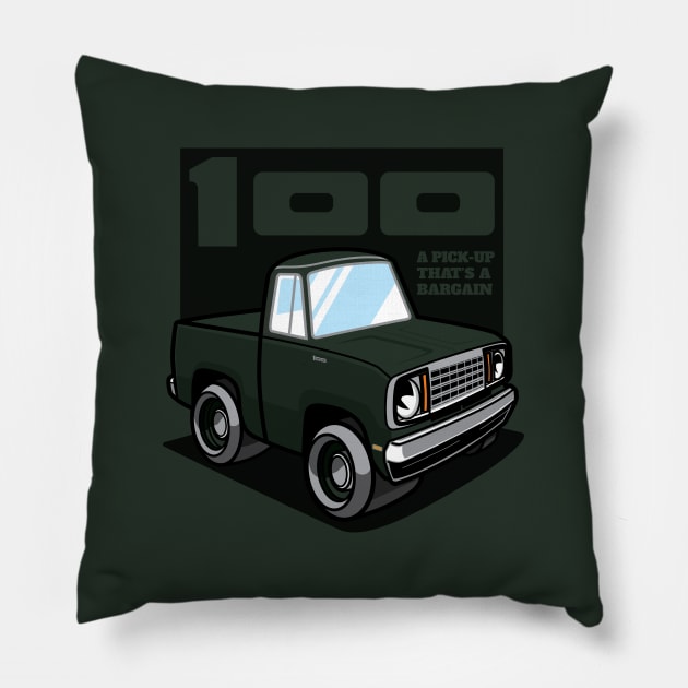 Medium Green Sunfire Poly - D-100 (1978) Pillow by jepegdesign