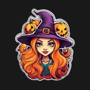 Halloween Pumpkin, Hallowen Witch T-Shirt