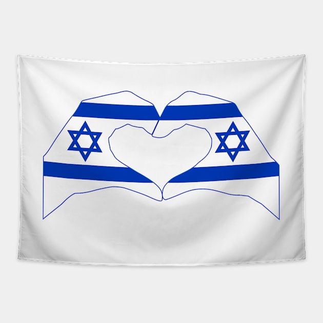 We Heart Israel Patriot Flag Series (Double) Tapestry by Village Values