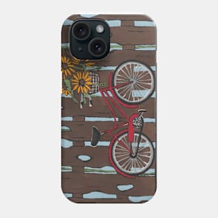 RED Bike With Sunflowers Phone Case