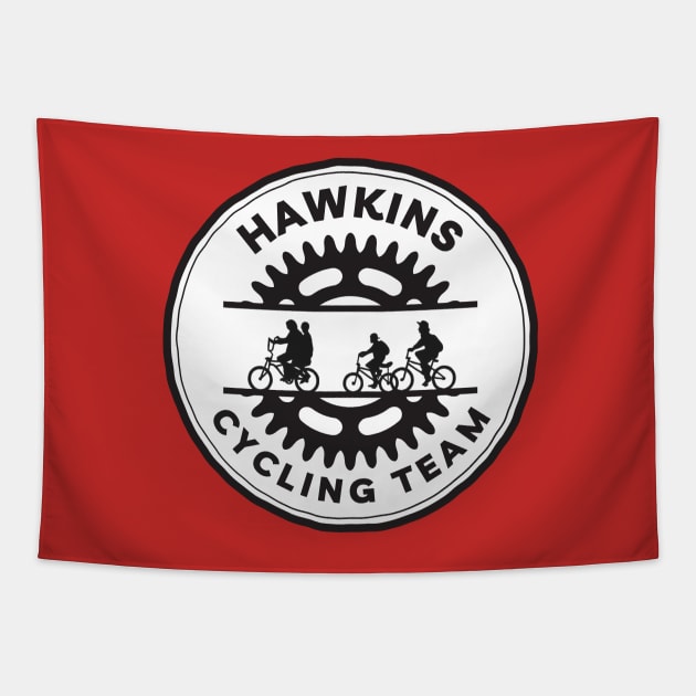 Hawkins Cycling Team - Red and White - Fantasy Tapestry by Fenay-Designs