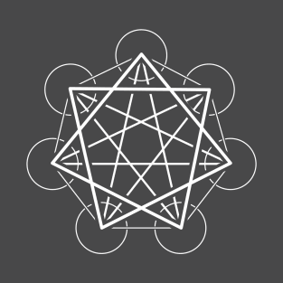 Heptagram (seven sided star) - Awesome Sacred Geometry Design T-Shirt