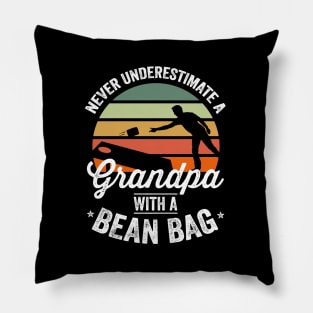 Mens Cornhole Shirt Funny Cornhole Bean Bag Grandpa 4th of July Pillow