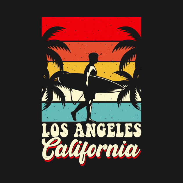 Los Angeles California T Shirt For Men by QueenTees