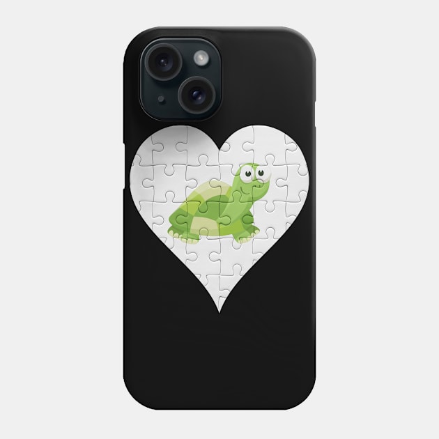 Jigsaw  Turtle Heart Design - Fish Turtle Phone Case by giftideas