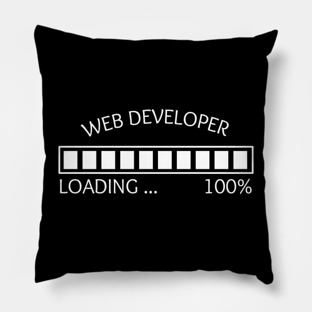 Web Developer Loading 100 % Collection Pillow by belkacemmdjoudi@gmail.com