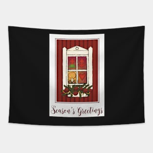 Traditional Christmas window decoration Tapestry