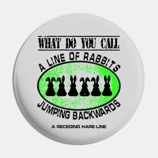 Line of Rabbits - Dad Jokes Pin