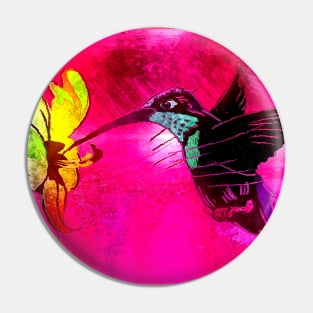Hummingbird Artwork Pin