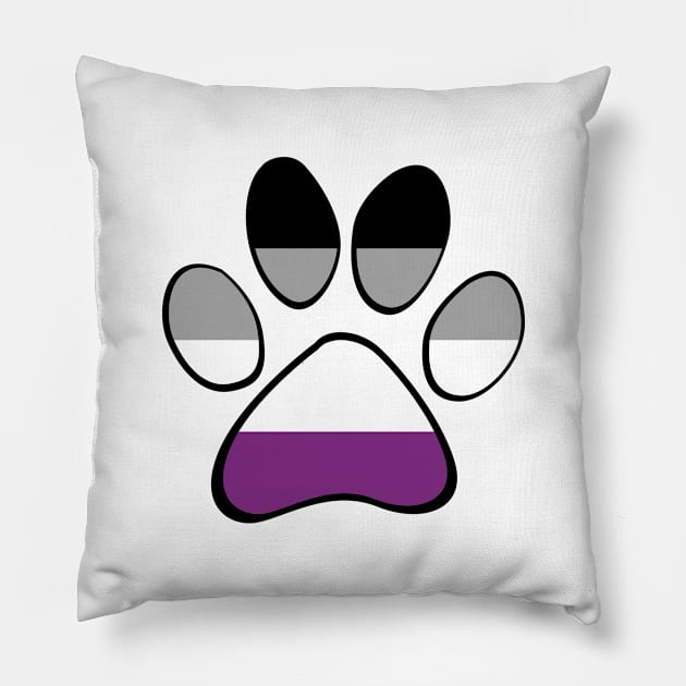 Asexual Pride Paw Pillow by HyperOtterDesigns