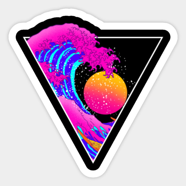 Great Wave Off Kanagawa Triangle Neonwave Great Wave Off
