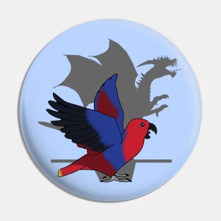 Female Eclectus Dragon Shadow Pin