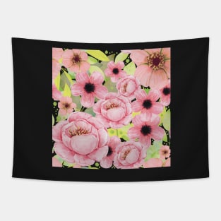 Pink flowers, seamless pattern Tapestry