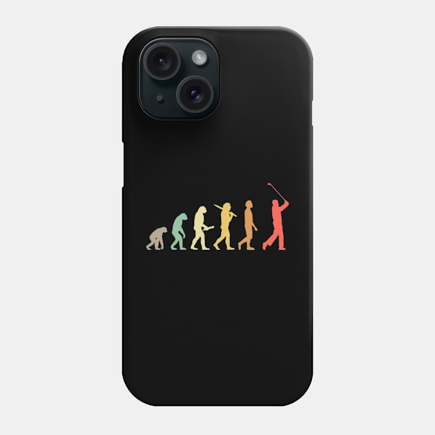 Retro Golf Evolution Gift For Golfers Phone Case by positive_negativeart