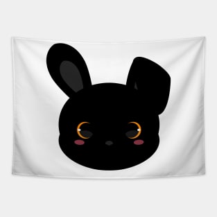 Cute Black Rabbit Tapestry