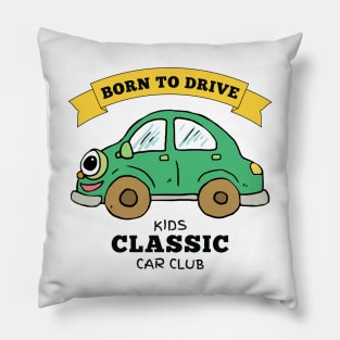 Born to Drive Kids Classic Car Club Pillow